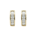Gold cubic zirconia huggie earrings