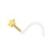 14K Gold Star Bio Flex Nose Screw