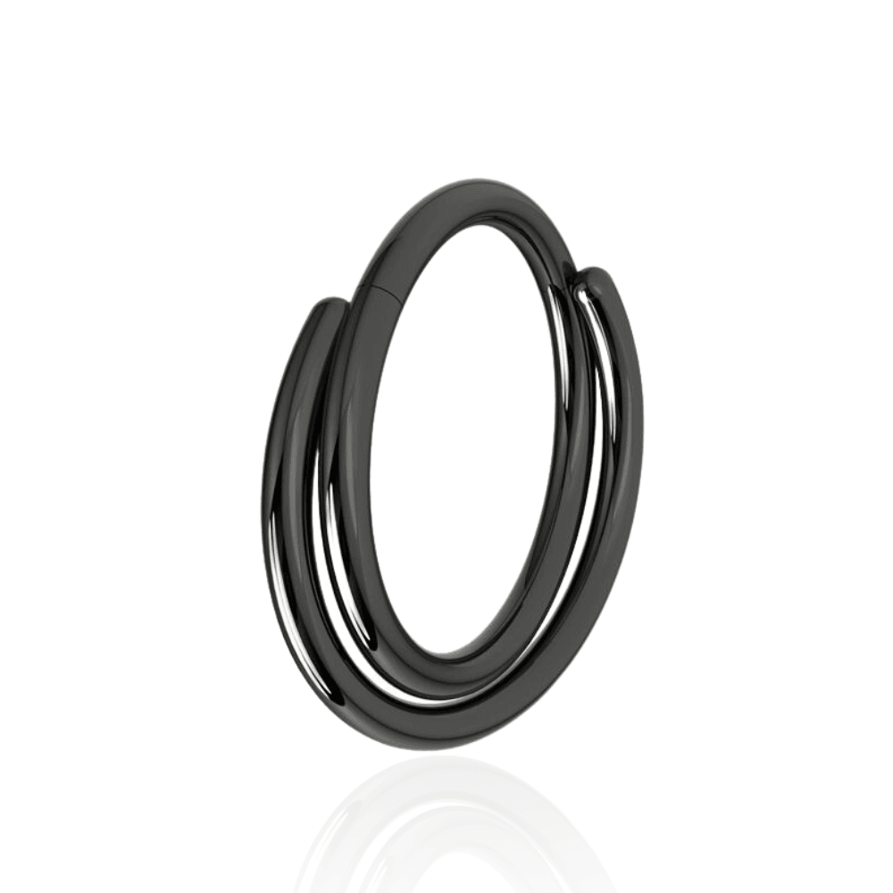 316L Surgical Steel Double Row Twisted Hinged Segment Clicker Ring ...