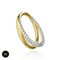 9K Gold With White Gold Double Stack Hinged Segment Clicker Ring