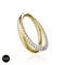 14K Gold with white Gold Double Stack Hinged Segment Clicker Ring