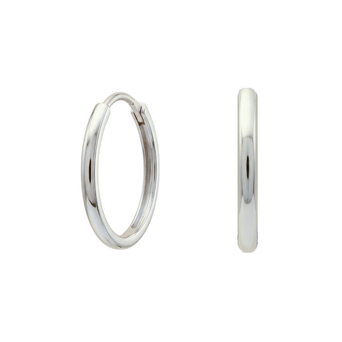 9K Gold Classic Hinged Segment Hoop Earrings Pair
