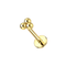 14K Trinity Ball Internally Threaded Labret