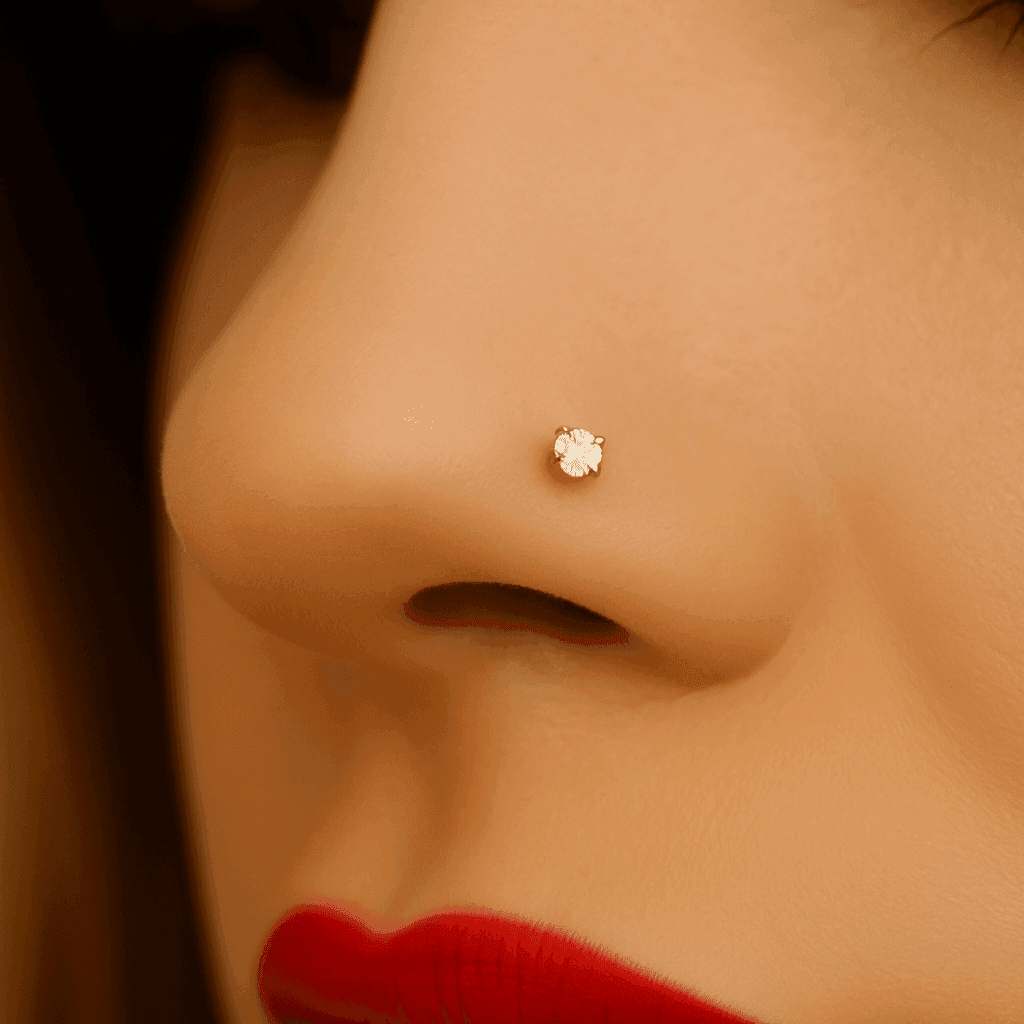9ct Gold Star Nose Screw Piercing main image 1