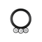 G23 Titanium and CZ Studded Hinged Segment Clicker Ring