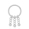 316L Surgical Steel 3 CZ Stones Dangling Hinged Segment Clicker Ring