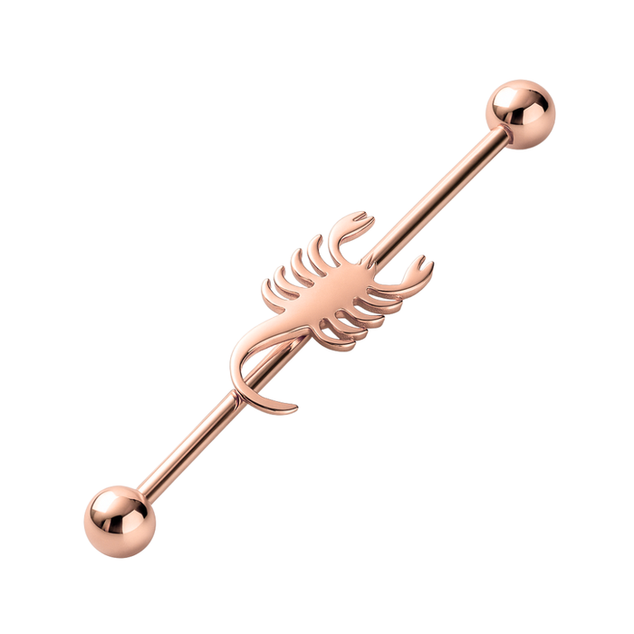 316L Surgical Steel Scorpion Industrial Barbell