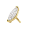 14K Gold Classic Marquise CZ Internal Thread Accessory Top