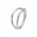 925 Sterling Silver Double Row Segment Clicker Ring - Monster Piercing