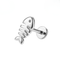 G23 Titanium Fishbone Threadless Flatback Stud