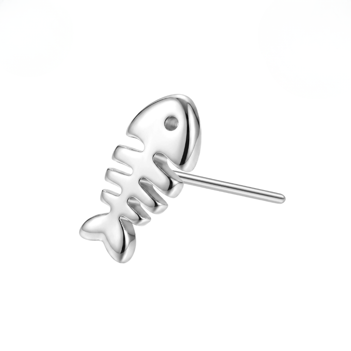 G23 Titanium Fishbone Threadless Labret Accessory Top