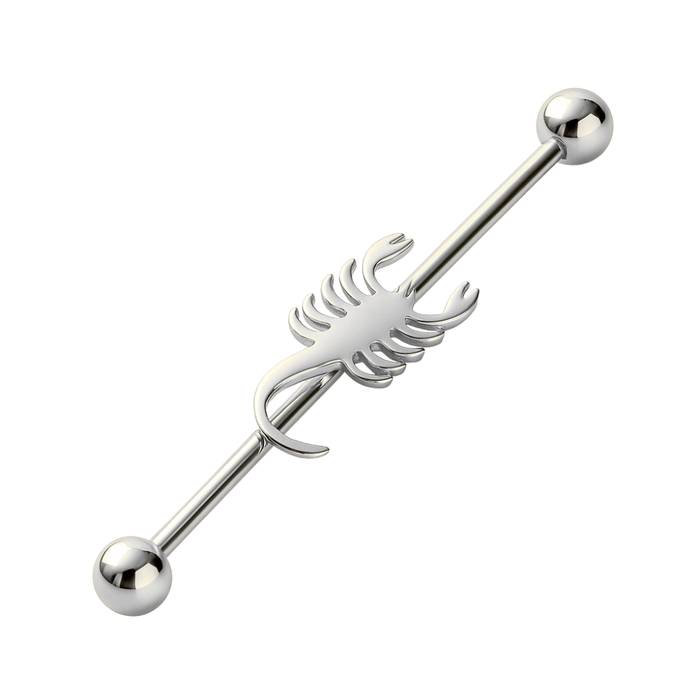 316L Surgical Steel Scorpion Industrial Barbell