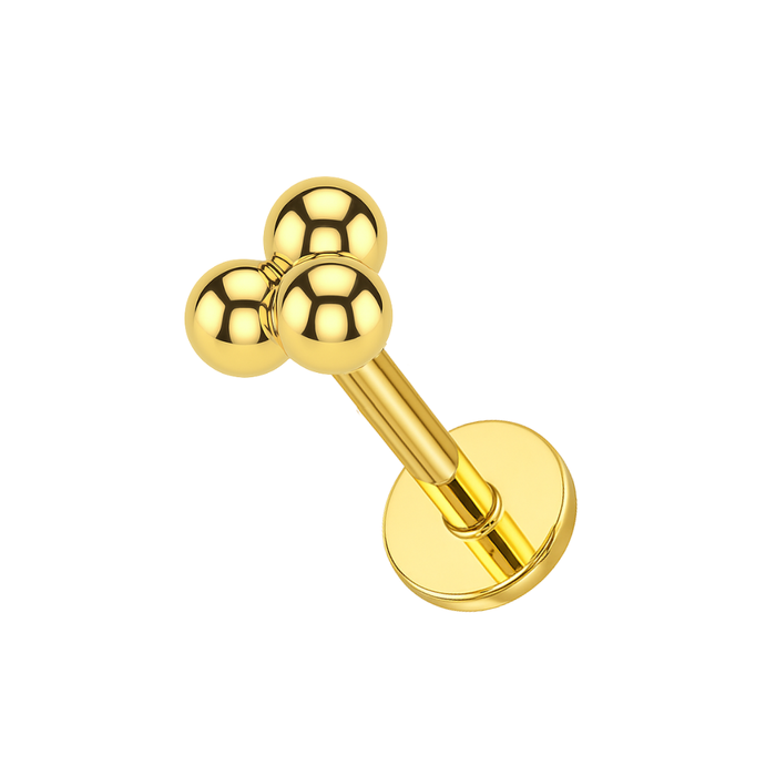 316L Surgical Steel Plain Trinity Balls Ear Stud