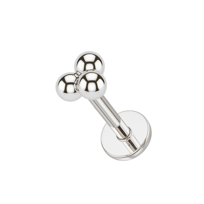 316L Surgical Steel Plain Trinity Balls Ear Stud