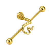 316L Surgical Steel Cobra Industrial Barbell United Kingdom
