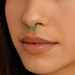 316L Surgical Steel Green Horseshoe CBB with Ball - Monster Piercing