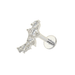 G23 Titanium Triple Curved Marquise & Round Cluster Threadless Flatback Stud Monster Piercing United Kingdom