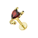 G23 Titanium Red Heart Devil Threadless Flatback Stud Monster Piercing United Kingdom