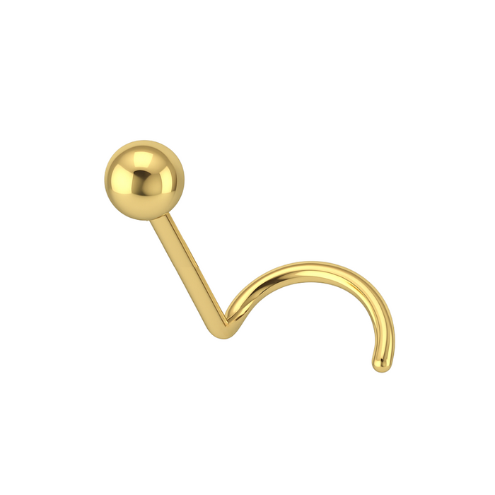 9K Gold Nose Screw - Monster Piercing