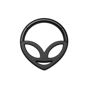 316L Surgical Steel Alien Head Hinged Segment Clicker Ring