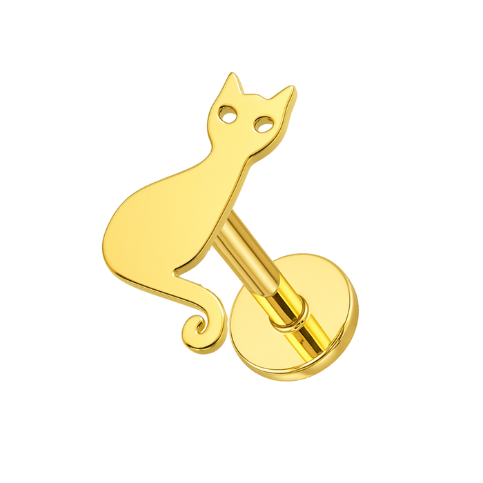 316L Surgical Steel Kitten Internally Threaded Screw Fit Flatback Stud