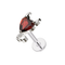 G23 Titanium Red Heart Devil Threadless Flatback Stud