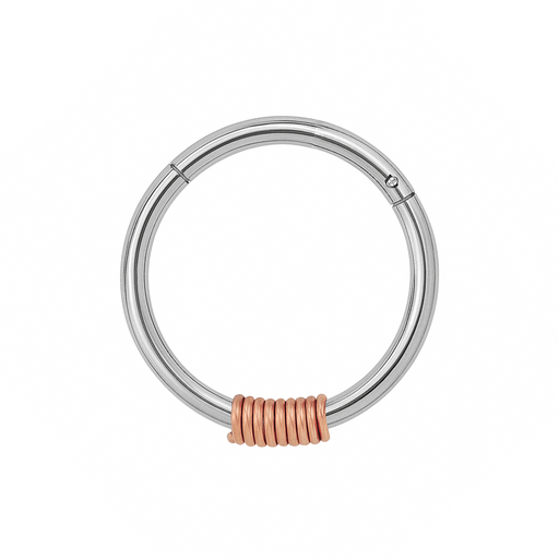 316L Surgical Steel Hinged Segment Ring with Spring - Monster Piercing