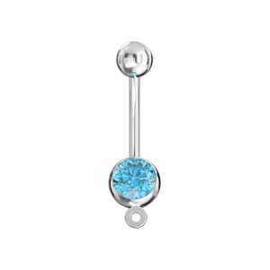 Bauchpiercing Banane 316L Chirurgenstahl genietet mit Haken