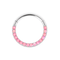 316L Surgical Steel Opal Studded Hinged Clicker Segment Ring