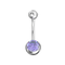 316L Surgical Steel Classic Jewelled Belly Ring