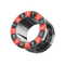 316L Surgical Steel Poker Edge Externally Threaded Tunnel