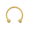 316L Surgical Steel Flexible Surgical Steel Twisted Circular Barbell