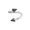 316L Surgical Steel Twisted Barbell With Marble UV Cones (Pack of 10)