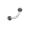 316L Surgical Steel Curved Bar with Trippy Marble UV Ball (Pack of 10)