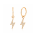 316L Surgical Steel CZ Jewelled Dangling Flash Hinged Earring Pair United Kingdom