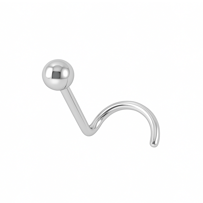 14K Gold Top Ball Nose Screw Stud - Monster Piercing