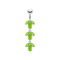 925 Sterling Silver Fancy Multi Stone Jewelled Leaf Dangling Navel Ring