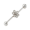 316L Surgical Steel With Anodised CZ Studded Daisy Industrial Barbell