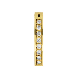 316L Surgical Steel Classic Jewelled Curved Clicker Belly Ring