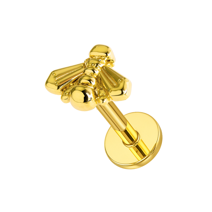 316L Surgical Steel Honeybee Internally Threaded Screw Fit Labret Stud