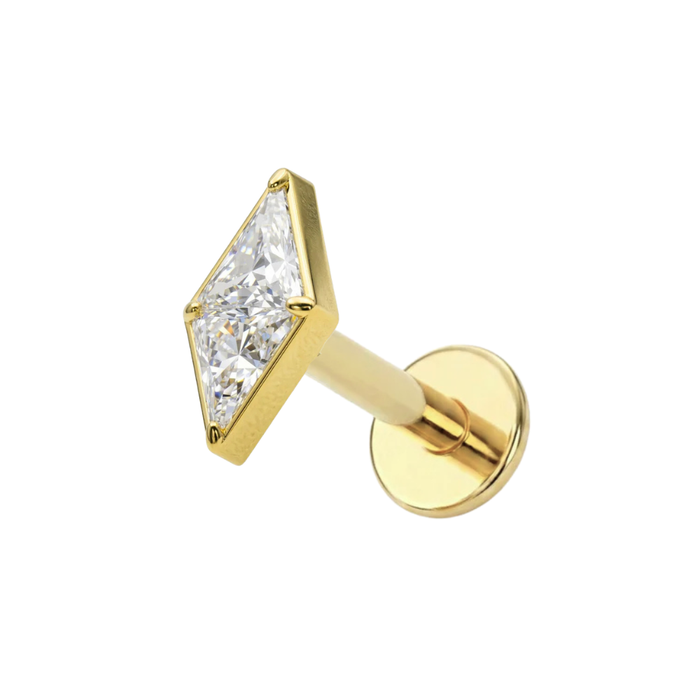 G23 Titanium Geometric Triangle Cluster Threadless Flatback Stud Monster Piercing United Kingdom