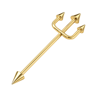 316L Surgical Steel Trident Industrial Barbell United Kingdom