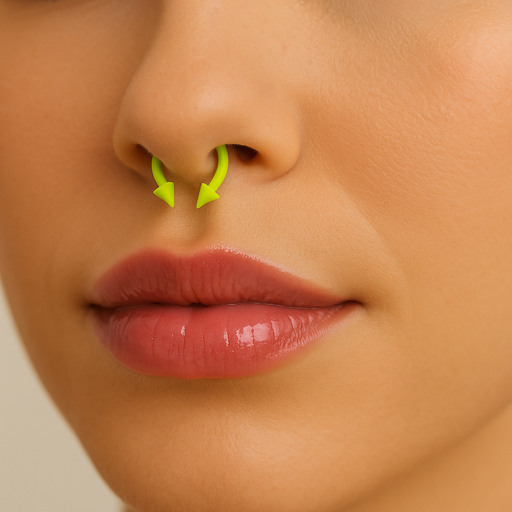 316L Surgical Steel Neon Coloured Circular Barbell with Cone - Monster Piercing