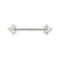 316L Surgical Steel Tri-Jewelled Arrow CZ Nipple Bar