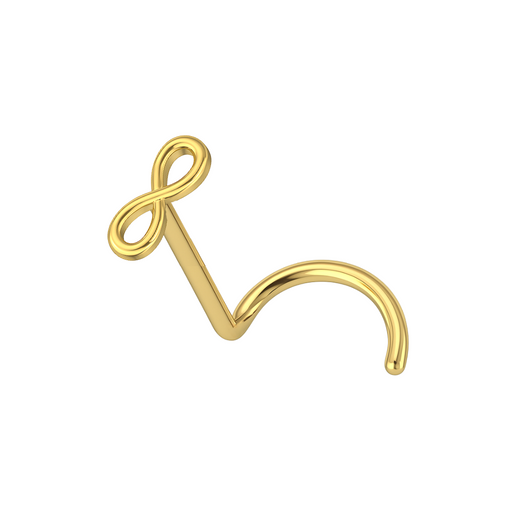 14K Gold Infinity Nose Screw Nose Stud - Monster Piercing