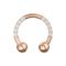 G23 Titanium Multi CZ Jewelled Circular Barbell with Ball