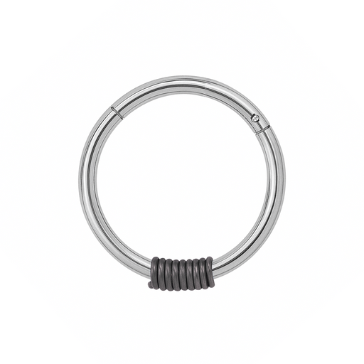 316L Surgical Steel Hinged Segment Ring with Spring - Monster Piercing