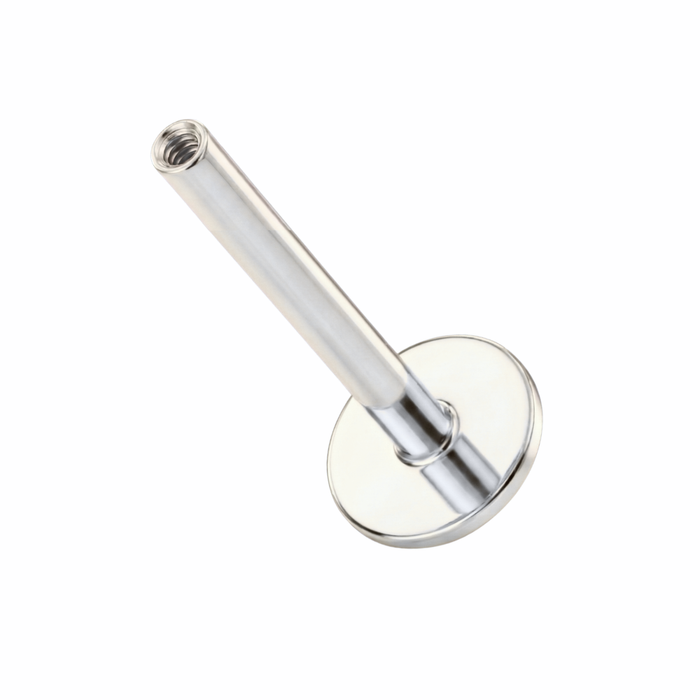 925 Sterling Silver Internally Threaded Flatback Labret Bar