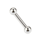 925 Sterling Silver Straight Tongue Barbell with Ball