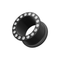 316L Surgical Steel Blackline Micro Setting Jewelled Screw Fit Flesh Tunnel